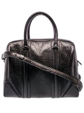 Givenchy Black Textured Leather Satchel